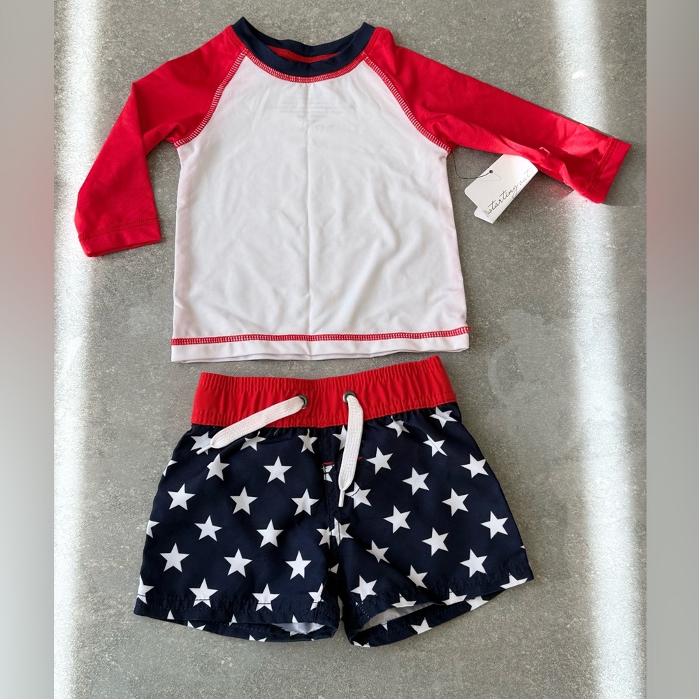 Starting Out Baby Boy Two Piece Swimsuit Trunks